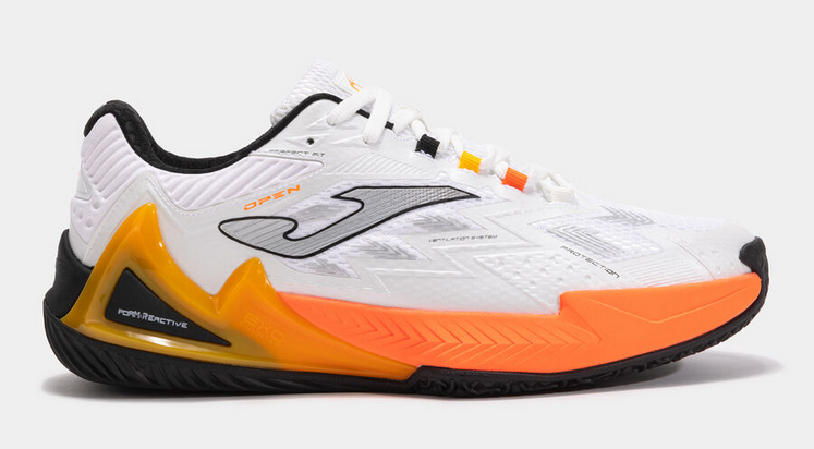 Scarpe Uomo Padel Joma Open - Bianco/Arancio