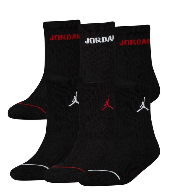 Sei Paia di Calzini Jordan Legend Crew - Nero
