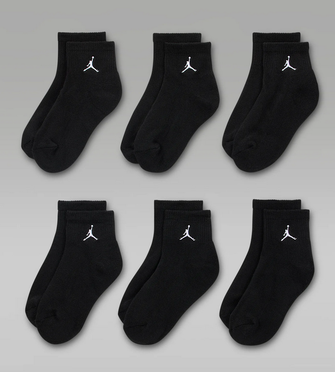 Sei Paia di Calzini Jordan Everyday Essentials - Nero