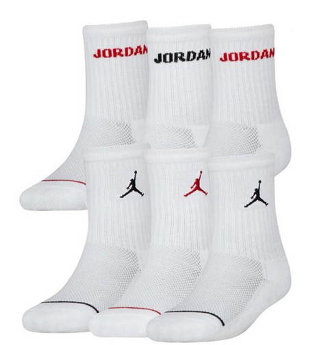 Sei Paia di Calzini Jordan Legend Crew - Bianco