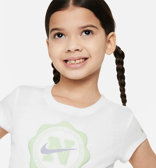 T-shirt Bambina Nike Prep in Your Step Tee - Bianco