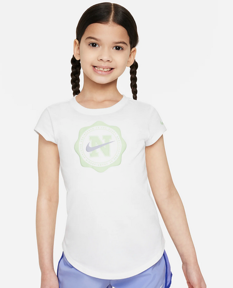 T-shirt Bambina Nike Prep in Your Step Tee - Bianco