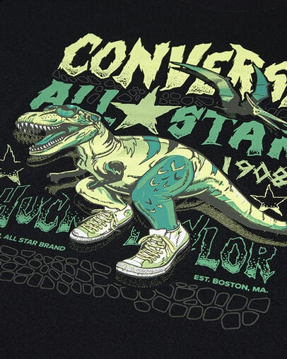 T-shirt Bambino Converse Dino - Nero