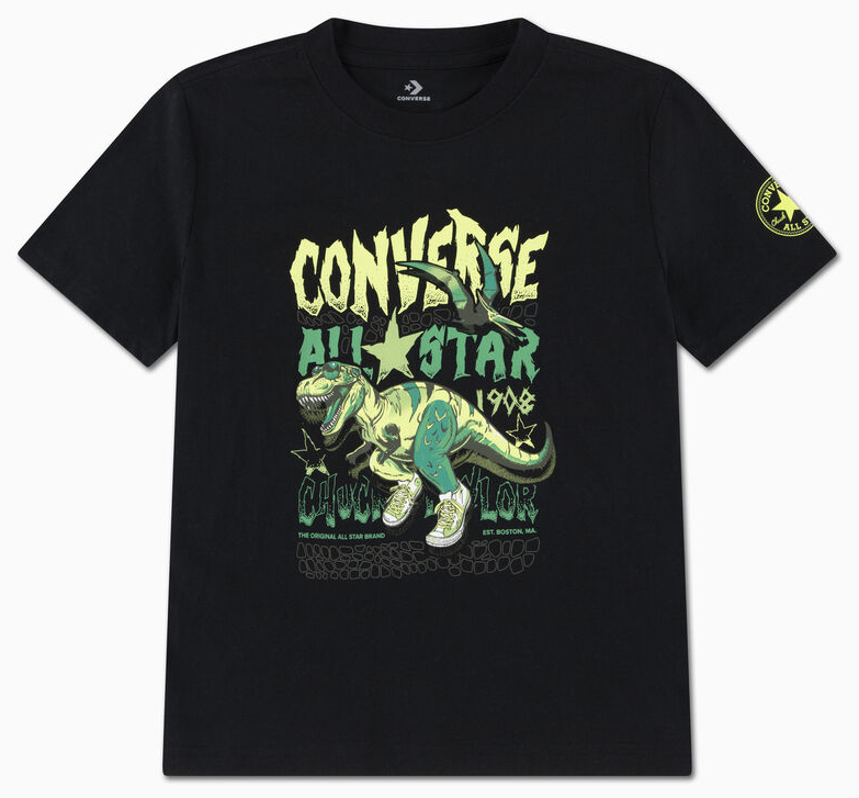 T-shirt Bambino Converse Dino - Nero