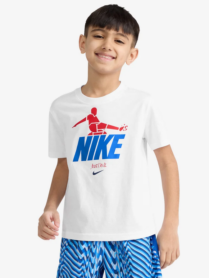 T-shirt Bambino Nike Bicycle Kick - Bianco