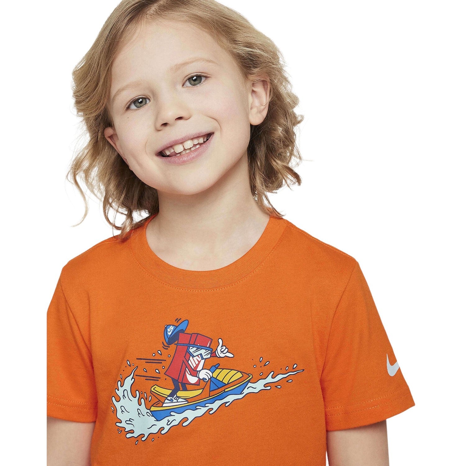 T-shirt Bambino Nike Boxy - Arancio