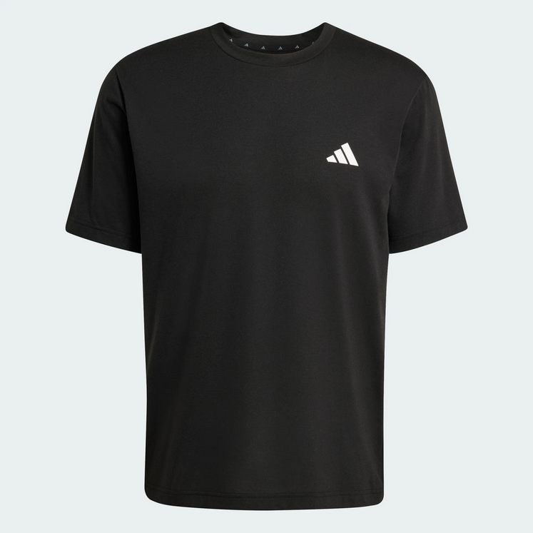 T-shirt da uomo Adidas ESSENTIALS FEELREADY 3 STRIPES - NERO
