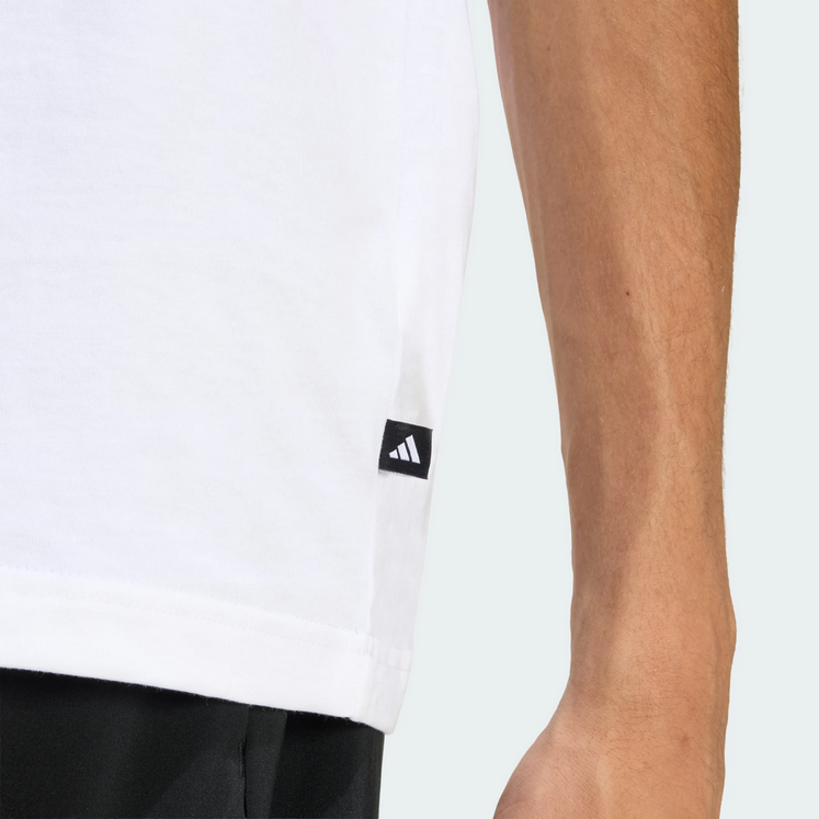 T-shirt da uomo Adidas SLIDE TRIM - BIANCA