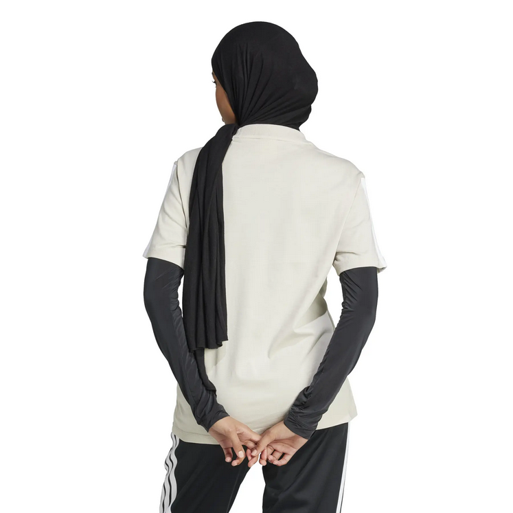 T-SHIRT DONNA Adidas 3 STRIPES SJ - BEIGE