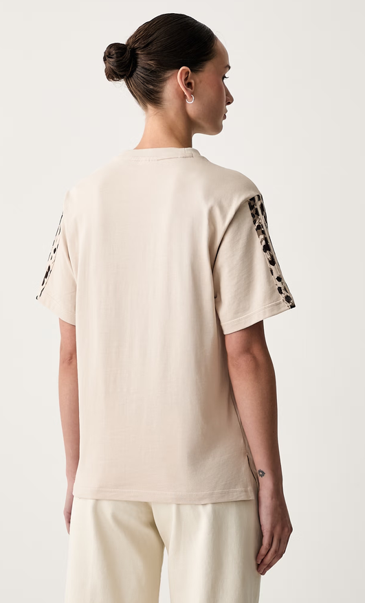 T-Shirt Donna Adidas Animalier - Beige