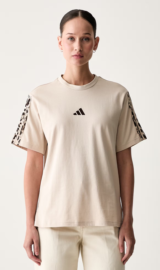 T-Shirt Donna Adidas Animalier - Beige