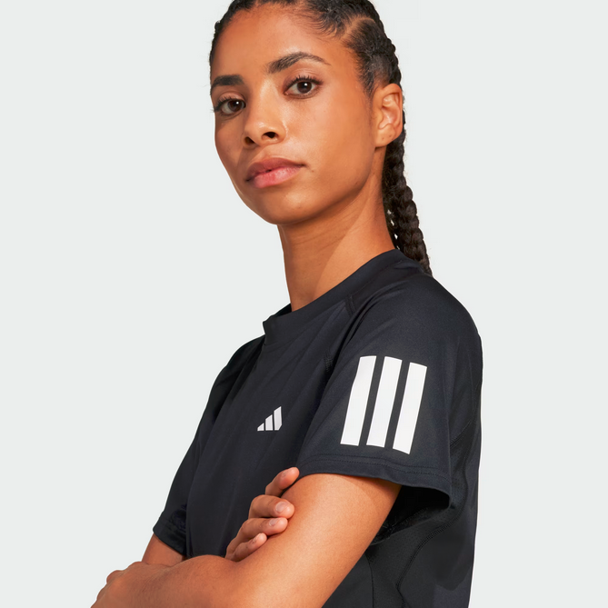 T-shirt DONNA Adidas Climacool 3-Stripes Club  - NERO