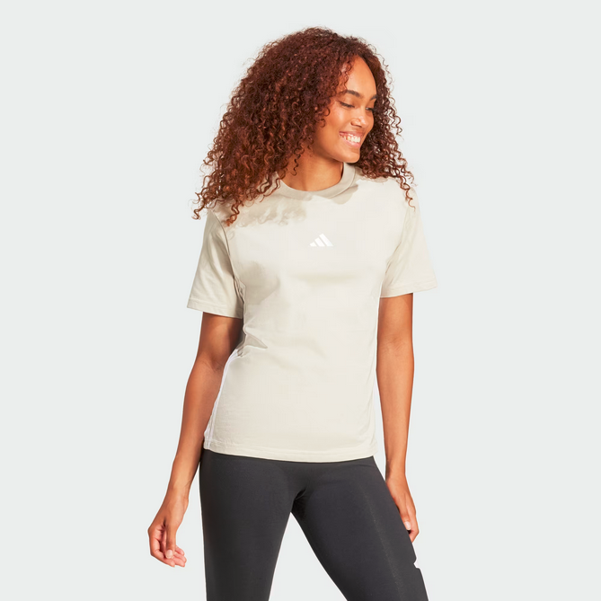 T-SHIRT DONNA Adidas Essentials 3 stripes - BEIGE