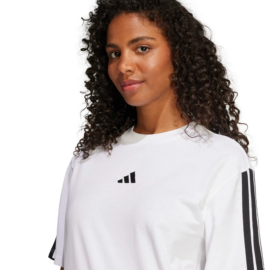 T-SHIRT DONNA Adidas ESSENTIALS 3 STRIPES - BIANCO