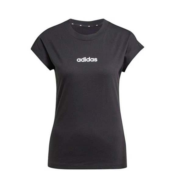 T-shirt Donna Adidas Essentials Linear - Nero