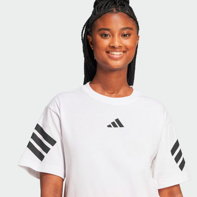 T-shirt Donna Adidas Future Icons 3-Stripes Tee - Bianco