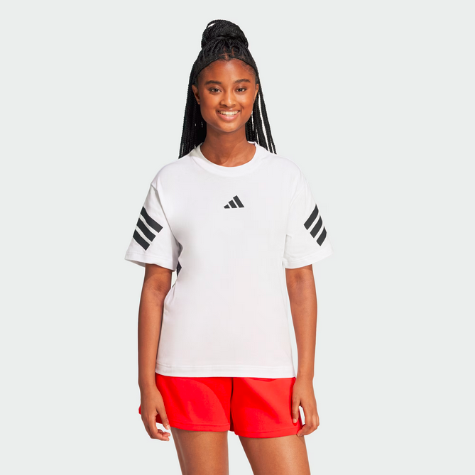 T-shirt Donna Adidas Future Icons 3-Stripes Tee - Bianco