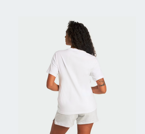 T-shirt Donna Adidas Holiday Metallic Graphic Tee - Bianco