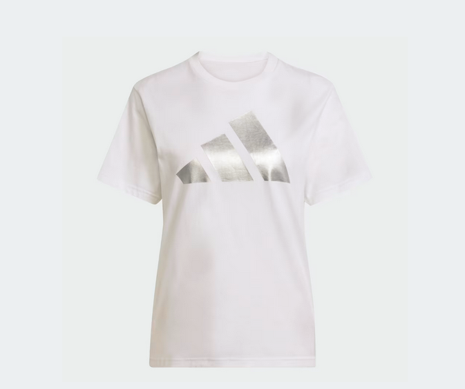 T-shirt Donna Adidas Holiday Metallic Graphic Tee - Bianco