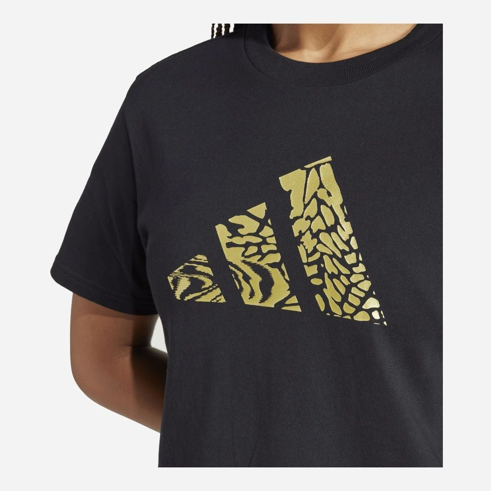 T-shirt Donna Adidas Tech Metallic Graphic Tee - Nero