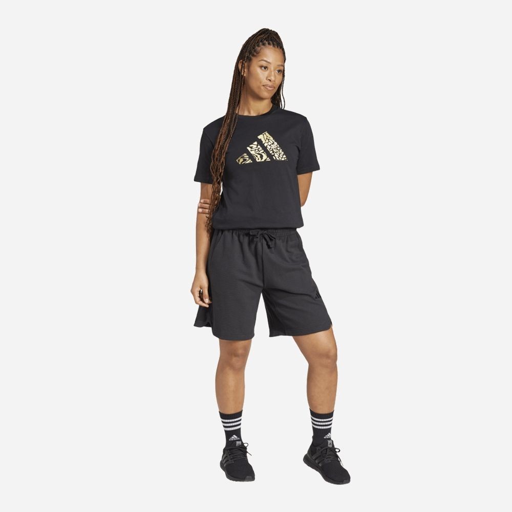 T-shirt Donna Adidas Tech Metallic Graphic Tee - Nero