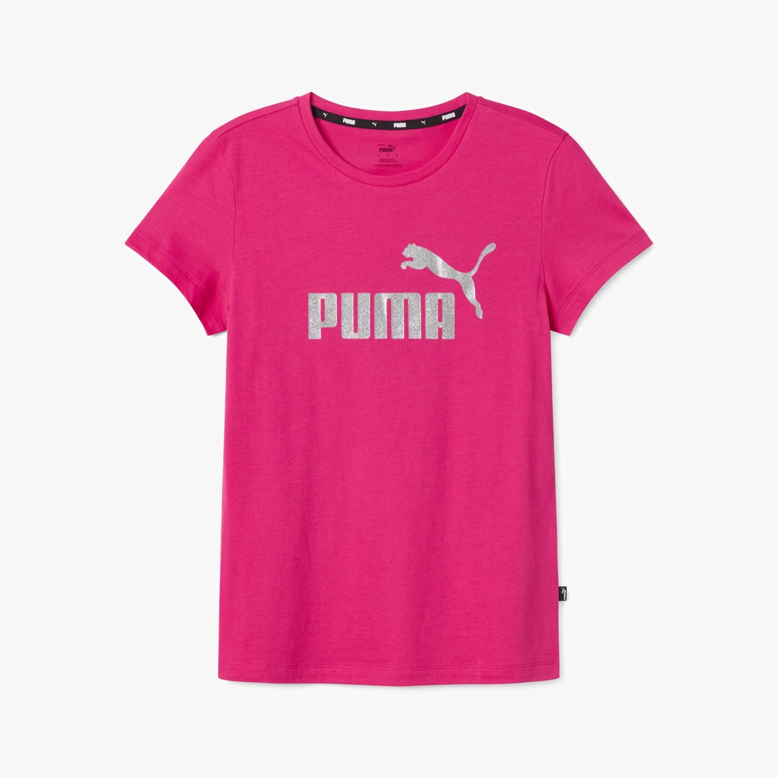 T-shirt Donna Puma Logo Glitter - Fucsia