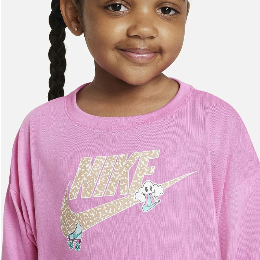 T-SHIRT BAMBINA NIKE CROPTOP NOTEBOOK - 36L131-AFN
