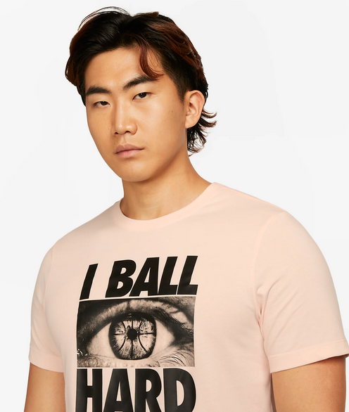 T-SHIRT UOMO NIKE DRI-FIT TEE VERB P2 ROSA IN COTONE