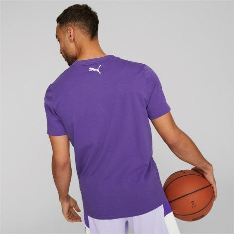 T-SHIRT UOMO PUMA BLUEPRINT VIOLA IN COTONE