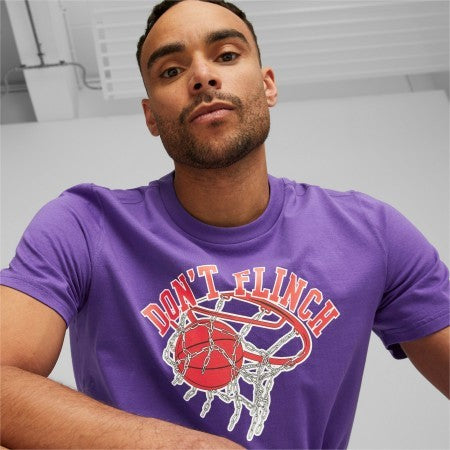 T-SHIRT UOMO PUMA BLUEPRINT VIOLA IN COTONE