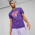 T-SHIRT UOMO PUMA BLUEPRINT VIOLA IN COTONE