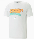 T-SHIRT UOMO PUMA GRAFFITI TEE BIANCO IN COTONE