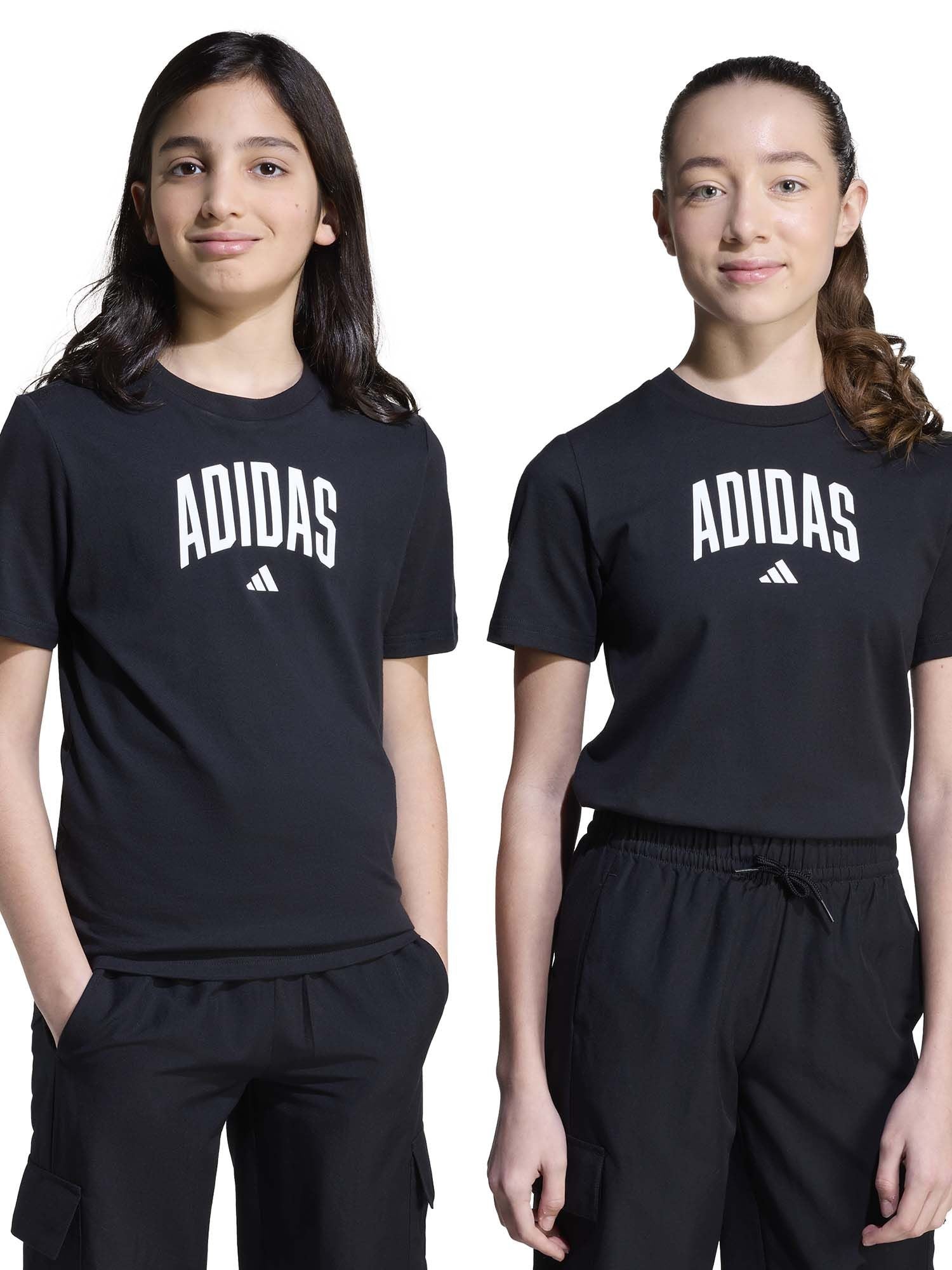 T-shirt Ragazza Adidas Collegiate Graphic Tee  - Nero