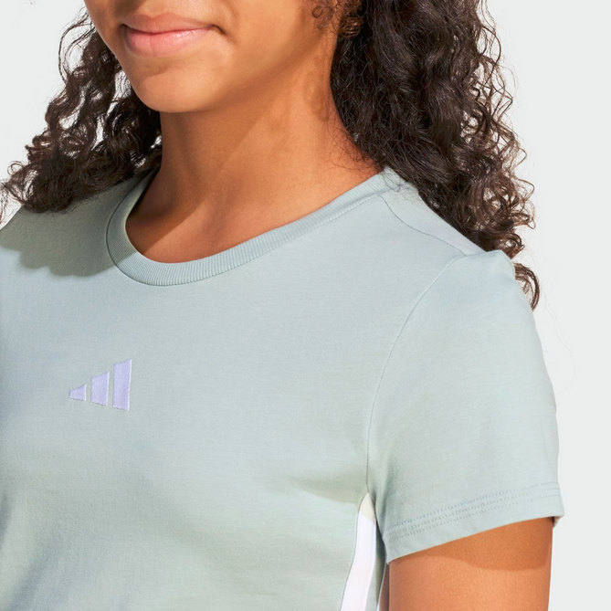 T-shirt Ragazza Adidas ESSENTIAL  - Azzurro