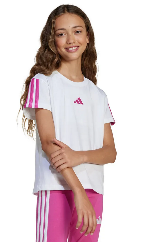 T-shirt Ragazza Adidas Essentials 3-Stripes - Bianco