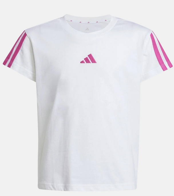T-shirt Ragazza Adidas Essentials 3-Stripes - Bianco