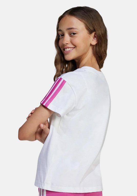 T-shirt Ragazza Adidas Essentials 3-Stripes - Bianco
