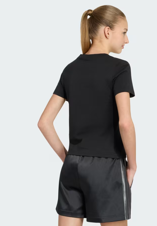 T-shirt Ragazza Adidas Satin - Nero