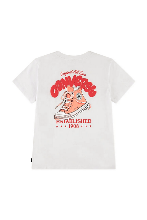 T-shirt ragazza Converse BUBBLE SNEAKER  - BIANCO