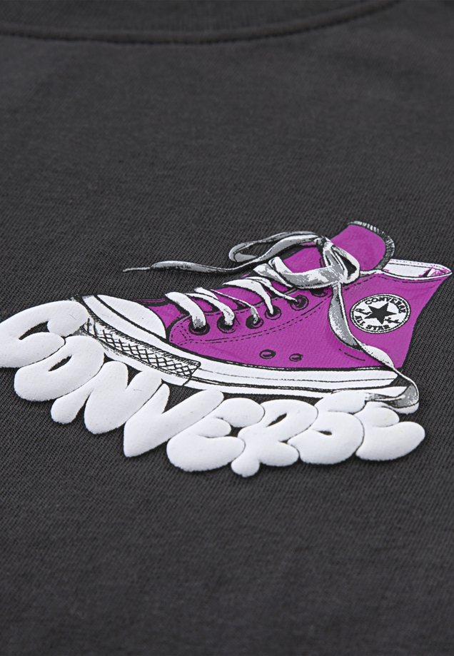 T-shirt ragazza Converse BUBBLE SNEAKER  - Grigio