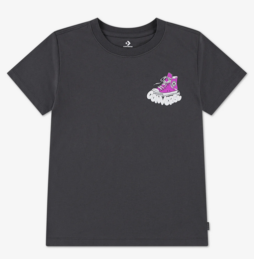 T-shirt ragazza Converse BUBBLE SNEAKER  - Grigio