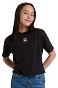 T-shirt ragazza Converse CNVG Chuck Patch Boxy - Nero