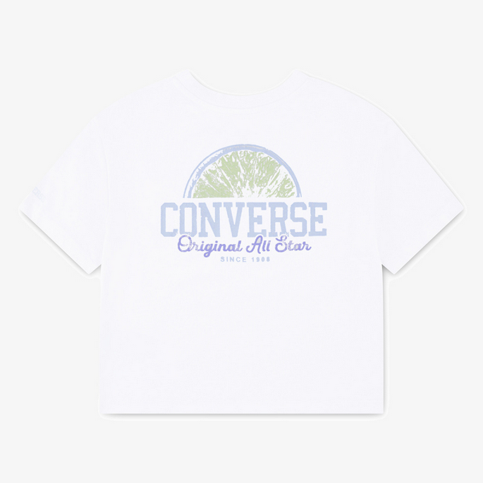 T-shirt Ragazza Converse CNVG FRONT BACK FRUIT BOXY TEE - Bianco