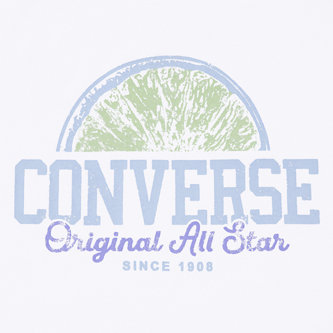 T-shirt Ragazza Converse CNVG FRONT BACK FRUIT BOXY TEE - Bianco
