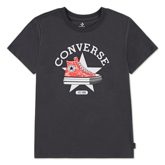 T-shirt ragazza Converse sneaker graphics  - Grigio\rosso