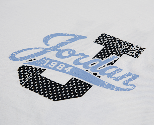 T-shirt Ragazza Jordan Distressed Colligiate - Bianco