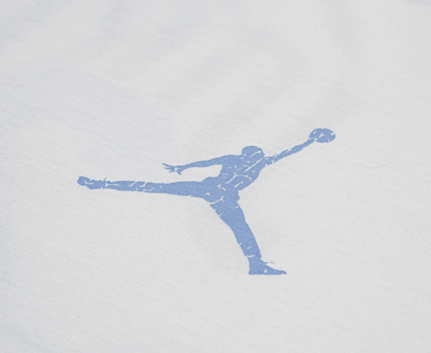 T-shirt Ragazza Jordan Distressed Colligiate - Bianco