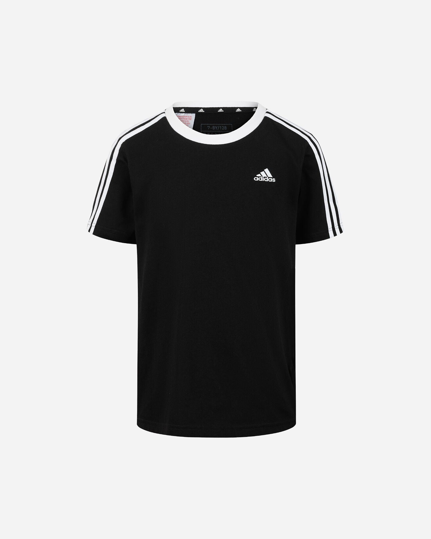 T-shirt ragazzo Adidas 3 Stripes - Nero