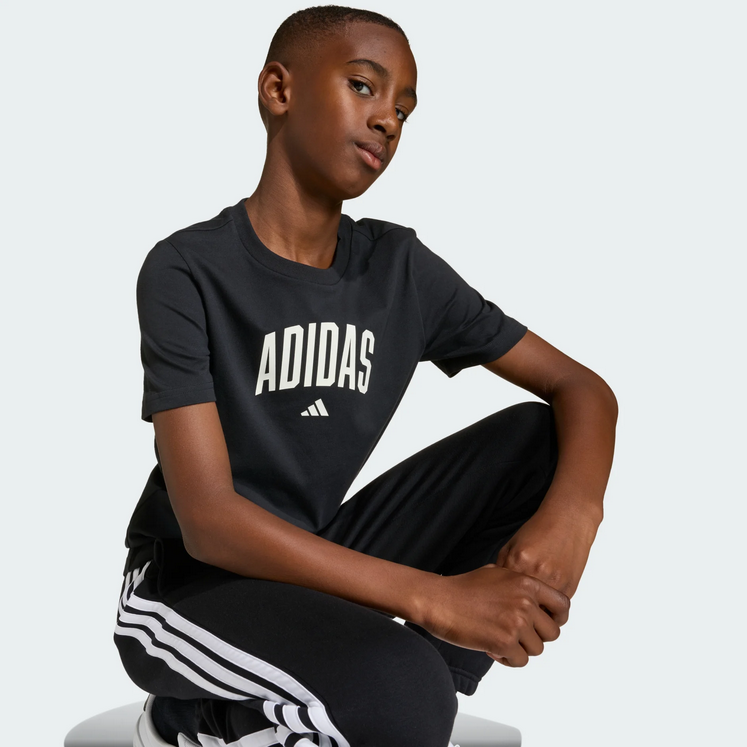 T-Shirt Ragazzo ADIDAS COLLEG T - NERO