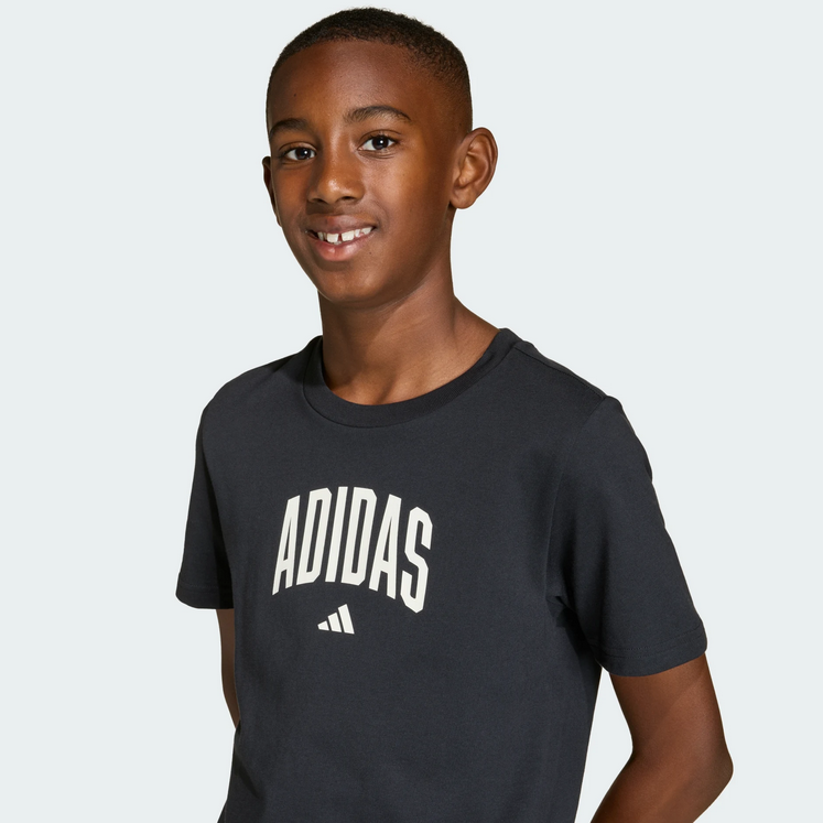 T-Shirt Ragazzo ADIDAS COLLEG T - NERO